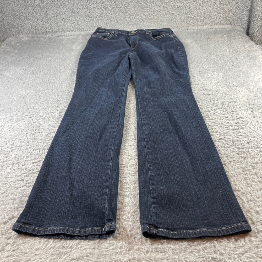 St Johns Bay Stretch Bootcut Jeans Dark Wash Indigo Blue Denim 12L Long 32x33